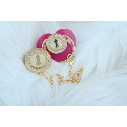 Fuşya Zirkon Emzik Ve Askı