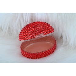 Kırmızı Kristal Taşlı Emzik Kutusu