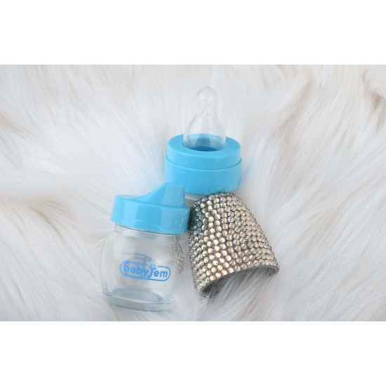 Kristal Taşlı Babyjem Mini Cam Biberon