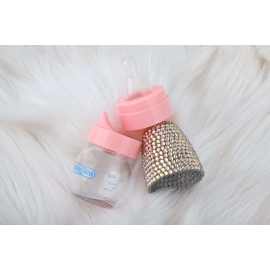 Kristal Taşlı Babyjem Mini Cam Biberon