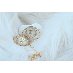 Beyaz Zirkon Emzik Ve Askı