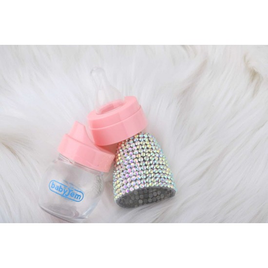 Kristal Taşlı Babyjem Mini Cam Biberon