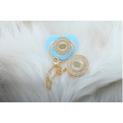 İçi Sedefli Kral Tacı Zirkon Emzik Ve Askı