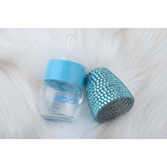 Kristal Taşlı Babyjem Mini Cam Biberon