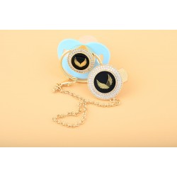 Melek Kanadı Zirkon Taşlı Emzik Ve Askı