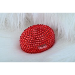 Kırmızı Kristal Taşlı Emzik Kutusu